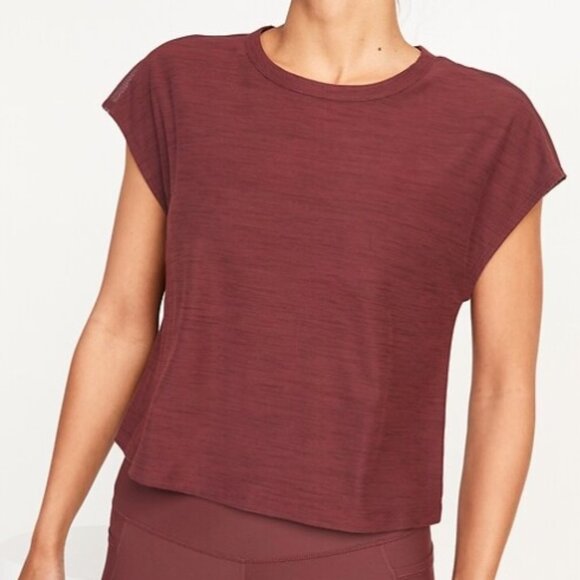 Old Navy Active Breathe on Loose Mesh Go Dry workout cropped top SZ: Large - Picture 1 of 10